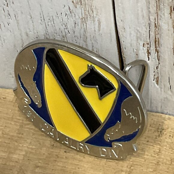 1st Cavalry Division Belt Buckle Mens Military First Team USA Patriotic - Picture 3 of 6